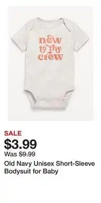 Old Navy Old Navy Unisex Short-Sleeve Bodysuit for Baby offer
