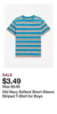 Old Navy Old Navy Softest Short-Sleeve Striped T-Shirt for Boys offer