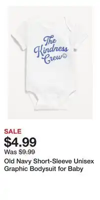 Old Navy Old Navy Short-Sleeve Unisex Graphic Bodysuit for Baby offer