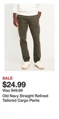 Old Navy Old Navy Straight Refined Tailored Cargo Pants offer