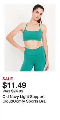 Old Navy Old Navy Light Support CloudComfy Sports Bra offer
