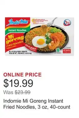 Costco Indomie Mi Goreng Instant Fried Noodles, 3 oz, 40-count offer