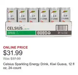 Costco Celsius Sparkling Energy Drink, Kiwi Guava, 12 fl oz, 24-count offer
