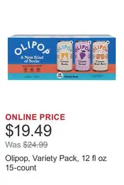 Costco Olipop, Variety Pack, 12 fl oz 15-count offer