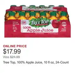 Costco Tree Top, 100% Apple Juice, 10 fl oz, 24-Count offer