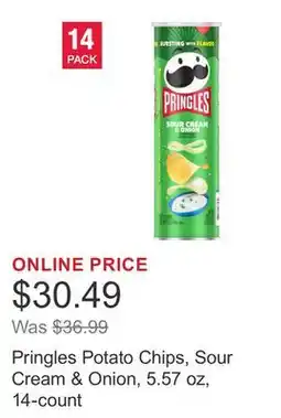 Costco Pringles Potato Chips, Sour Cream & Onion, 5.57 oz, 14-count offer