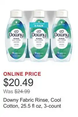 Costco Downy Fabric Rinse, Cool Cotton, 25.5 fl oz, 3-count offer