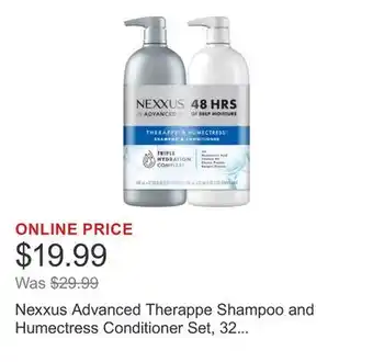Costco Nexxus Advanced Therappe Shampoo and Humectress Conditioner Set, 32 fl oz offer