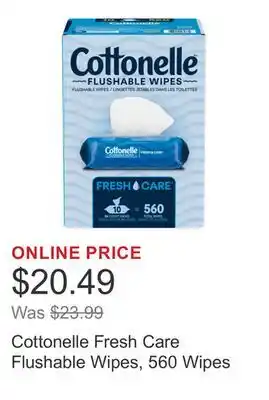 Costco Cottonelle Fresh Care Flushable Wipes, 560 Wipes offer