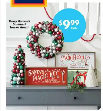 Aldi Merry Moments Ornament Tree Or Wreath offer