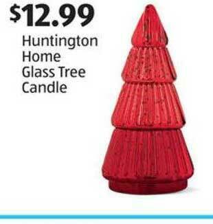 Aldi Huntington Home Glass Tree Candle offer