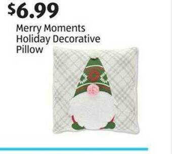 Aldi Merry Moments Holiday Decorative Pillow offer