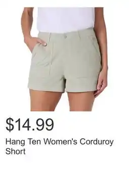Costco Hang Ten Women's Corduroy Short offer