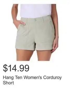 Costco Hang Ten Women's Corduroy Short offer