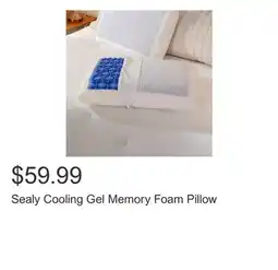 Costco Sealy Cooling Gel Memory Foam Pillow offer
