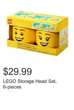 Costco LEGO Storage Head Set, 6-pieces offer