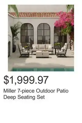 Costco Miller 7-piece Outdoor Patio Deep Seating Set offer