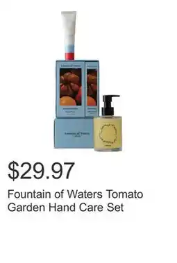 Costco Fountain of Waters Tomato Garden Hand Care Set offer