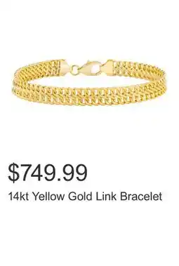Costco 14kt Yellow Gold Link Bracelet offer
