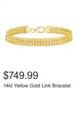 Costco 14kt Yellow Gold Link Bracelet offer