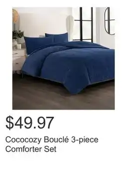 Costco Cococozy Bouclé 3-piece Comforter Set offer