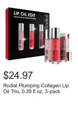 Costco Rodial Plumping Collagen Lip Oil Trio, 0.39 fl oz, 3-pack offer