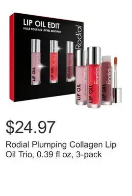 Costco Rodial Plumping Collagen Lip Oil Trio, 0.39 fl oz, 3-pack offer