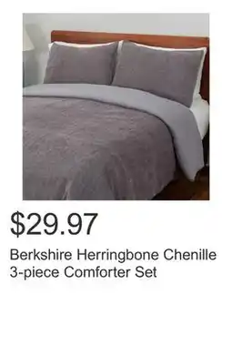 Costco Berkshire Herringbone Chenille 3-piece Comforter Set offer