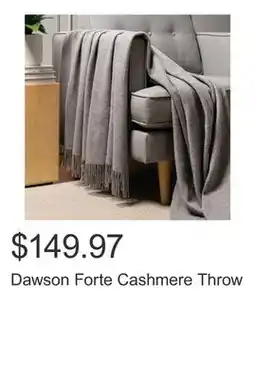 Costco Dawson Forte Cashmere Throw offer