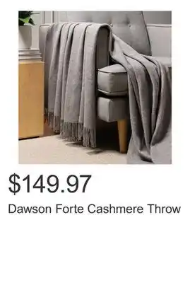 Costco Dawson Forte Cashmere Throw offer