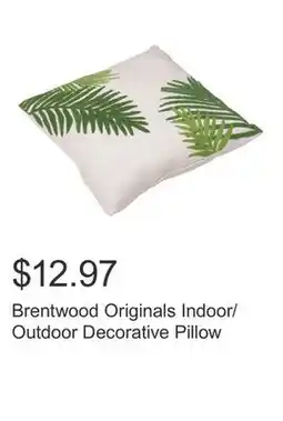 Costco Brentwood Originals Indoor/Outdoor Decorative Pillow offer