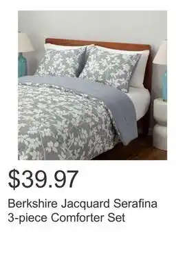 Costco Berkshire Jacquard Serafina 3-piece Comforter Set offer