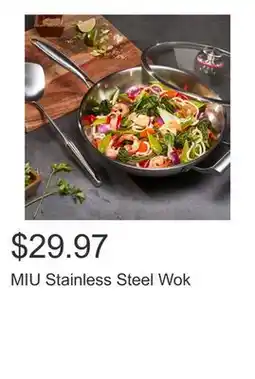 Costco MIU Stainless Steel Wok offer