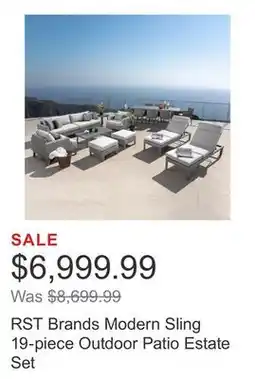 Costco RST Brands Modern Sling 19-piece Outdoor Patio Estate Set offer