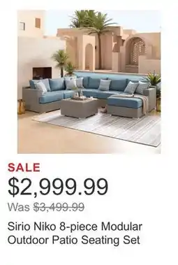 Costco Sirio Niko 8-piece Modular Outdoor Patio Seating Set offer