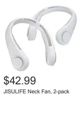 Costco JISULIFE Neck Fan, 2-pack offer
