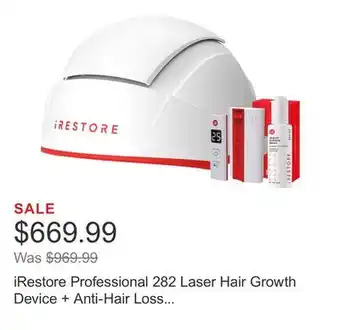 Costco iRestore Professional 282 Laser Hair Growth Device + Anti-Hair Loss Serum offer