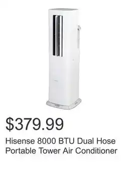 Costco Hisense 8000 BTU Dual Hose Portable Tower Air Conditioner offer