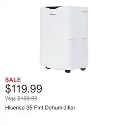 Costco Hisense 35 Pint Dehumidifier offer
