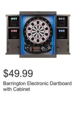 Costco Barrington Electronic Dartboard with Cabinet offer