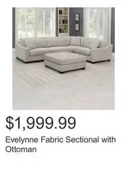 Costco Evelynne Fabric Sectional with Ottoman offer
