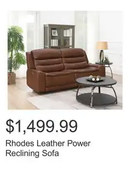 Costco Rhodes Leather Power Reclining Sofa offer