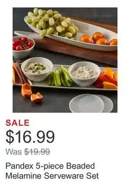 Costco Pandex 5-piece Beaded Melamine Serveware Set offer
