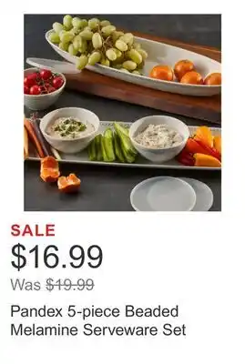 Costco Pandex 5-piece Beaded Melamine Serveware Set offer