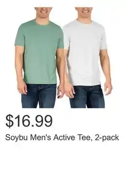 Costco Soybu Men's Active Tee, 2-pack offer