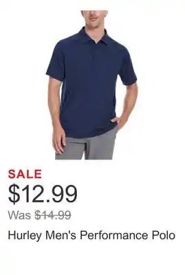 Costco Hurley Men's Performance Polo offer