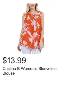 Costco Cristina B Women's Sleeveless Blouse offer