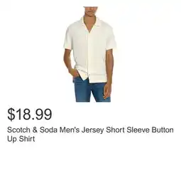 Costco Scotch & Soda Men's Jersey Short Sleeve Button Up Shirt offer