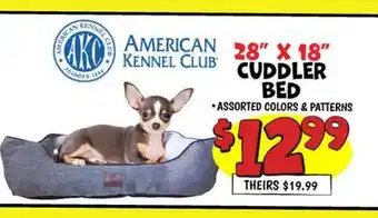 Ollie's AMERICAN KENNEL CLUB CUDDLER BED offer