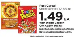 Food 4 Less Post Cereal offer